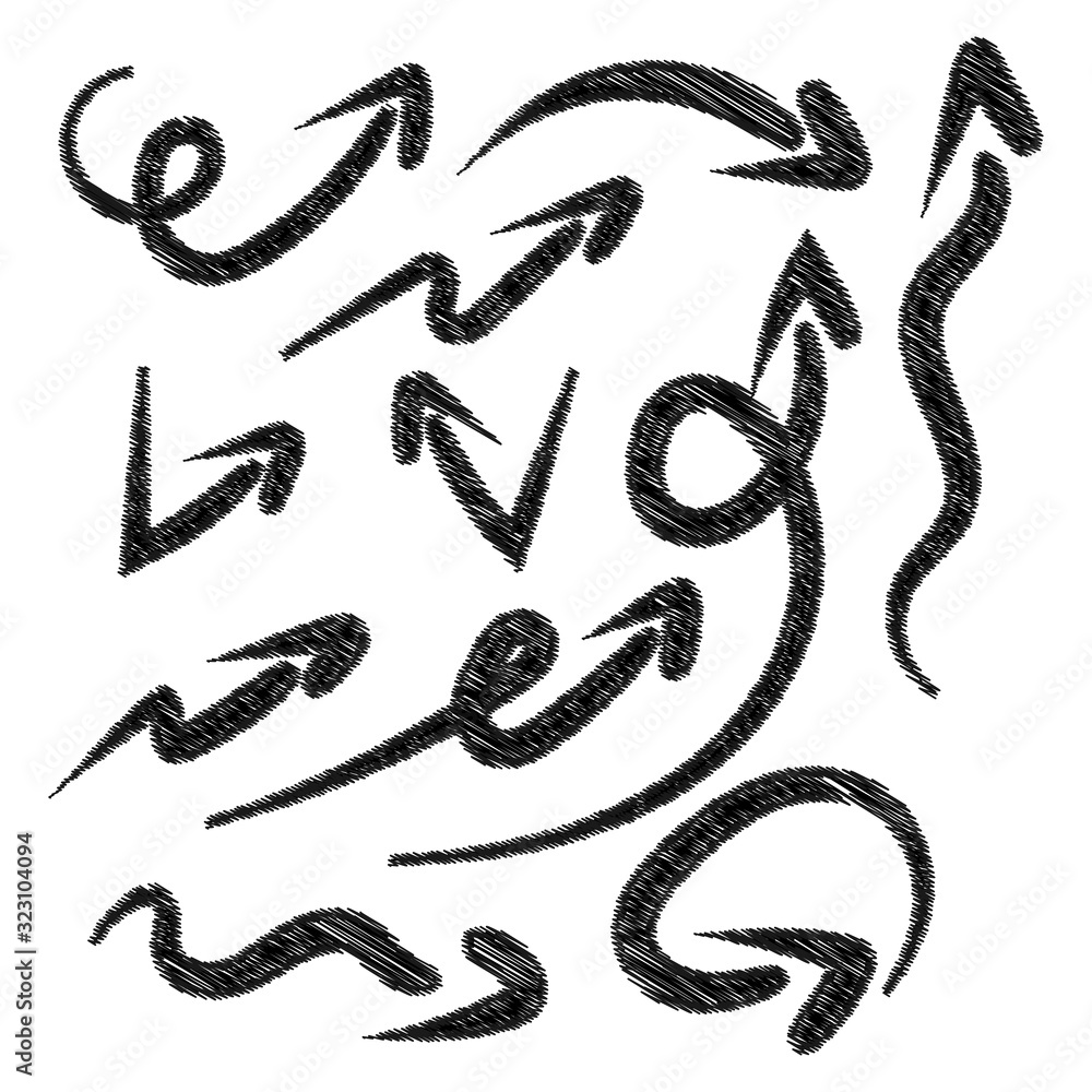 Sketchy Arrows Vector Illustration Sketchy Arrows Vector Illustration