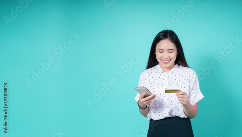 Canvas Print credit card career e-commerce trading Technology, Online shopping, Digital banki