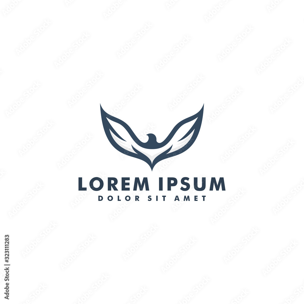 Bird logo design template, Animal icon vector