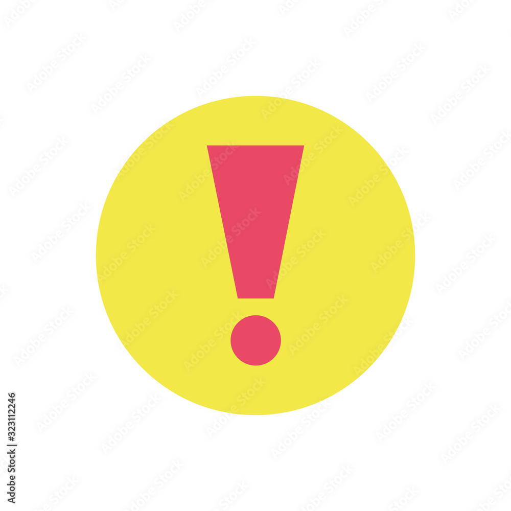 warning sign, flat style icon warning sign, flat style icon