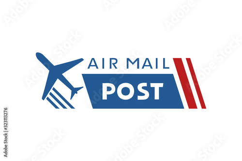 Creative design of air mail symbol