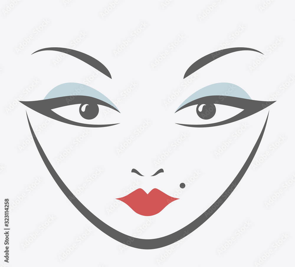 Design of fashion woman face Design of fashion woman face