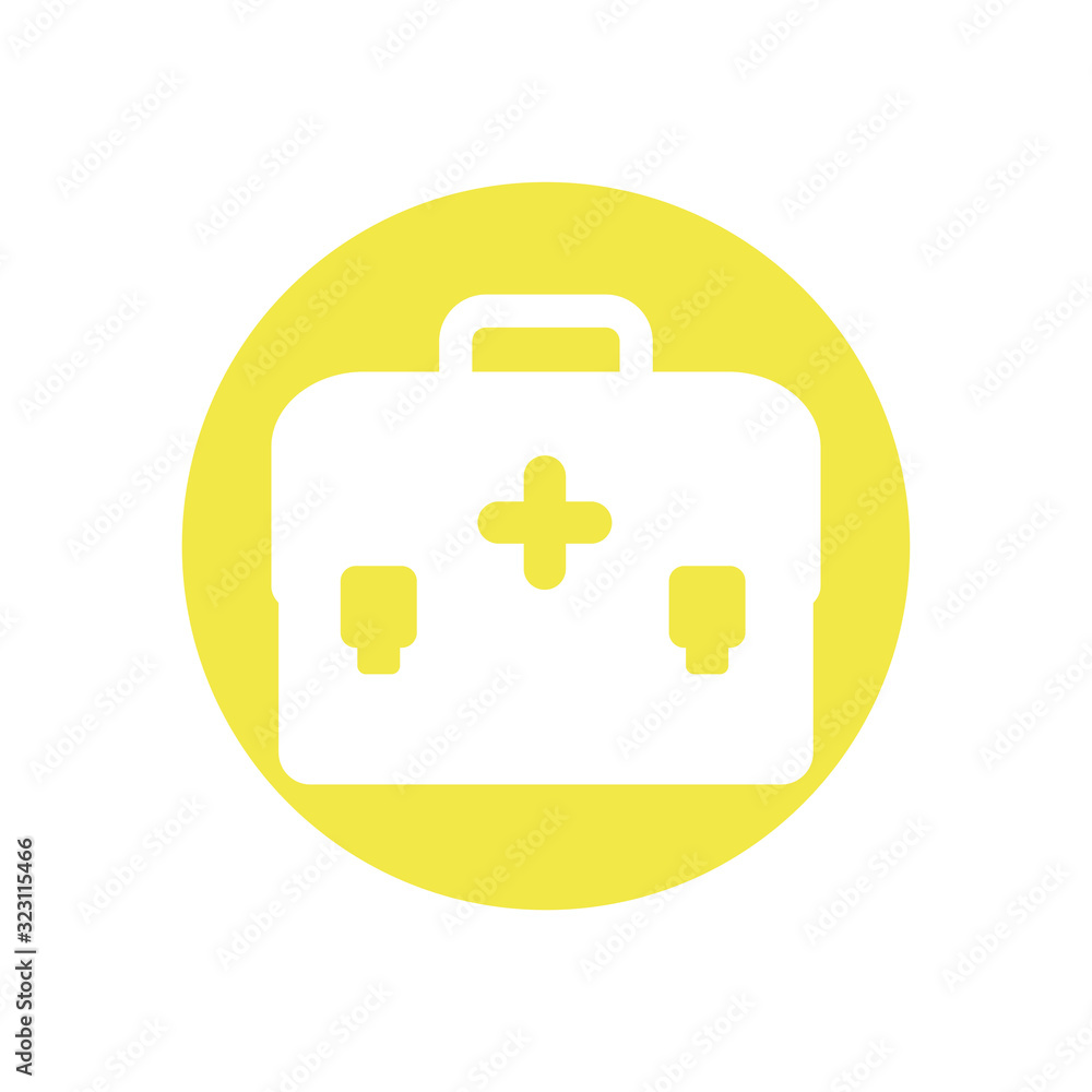 first aid kit, block style icon first aid kit, block style icon