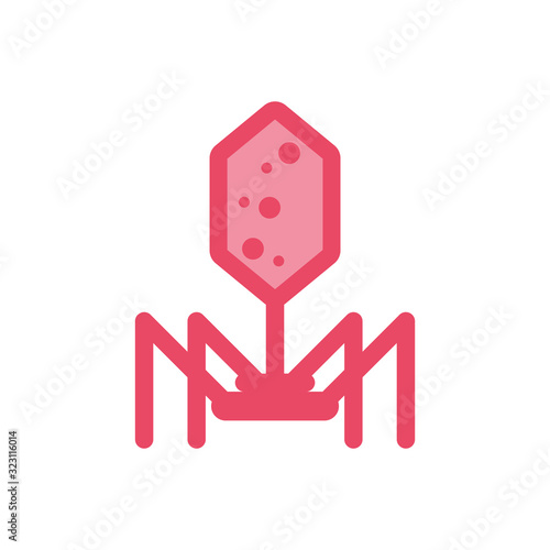 bacteriophage, flat style icon