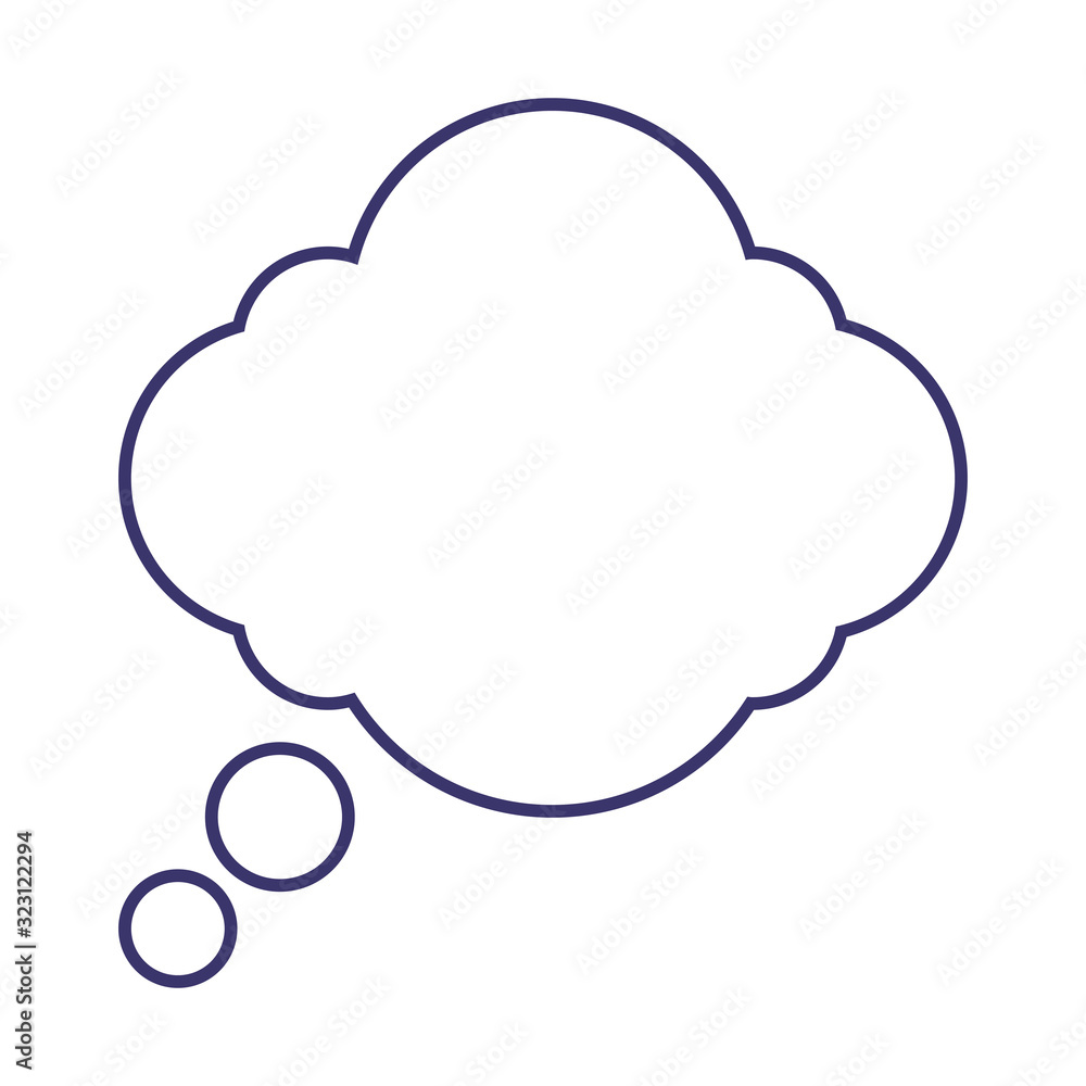 Isolated communication bubble vector design Isolated communication bubble vector design