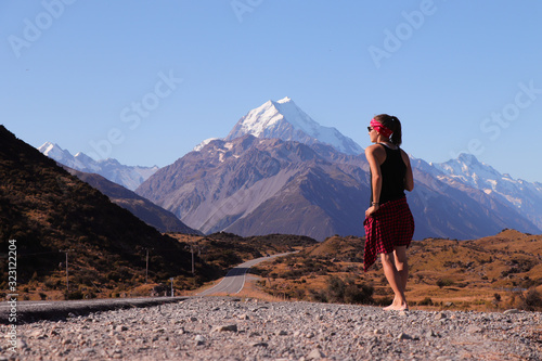 View of Mount Cook, Southern Alps, New Zealand