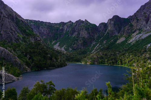 landscape lake in mountains