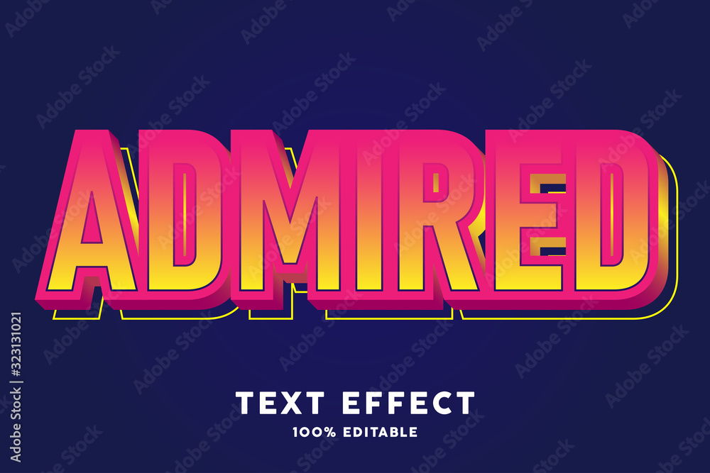 Red yellow candy font effect