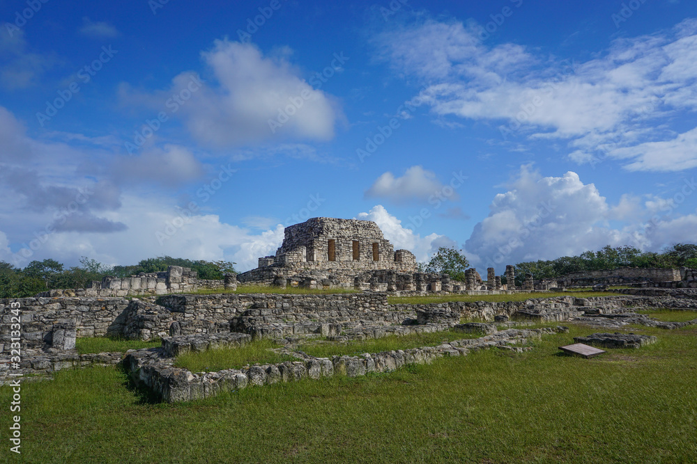 Mayapan, Mexico: The Temple of the Painted Niches in Mayapan, the capital of the Maya in the Yucatán from the 1220s until the 1440s.