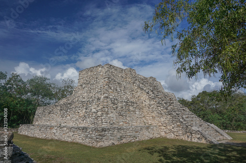 Mayapan, Mexico: Structure Q-62, a small pyramid at Mayapan, the capital of the Maya in the Yucatán from the 1220s until the 1440s. photo