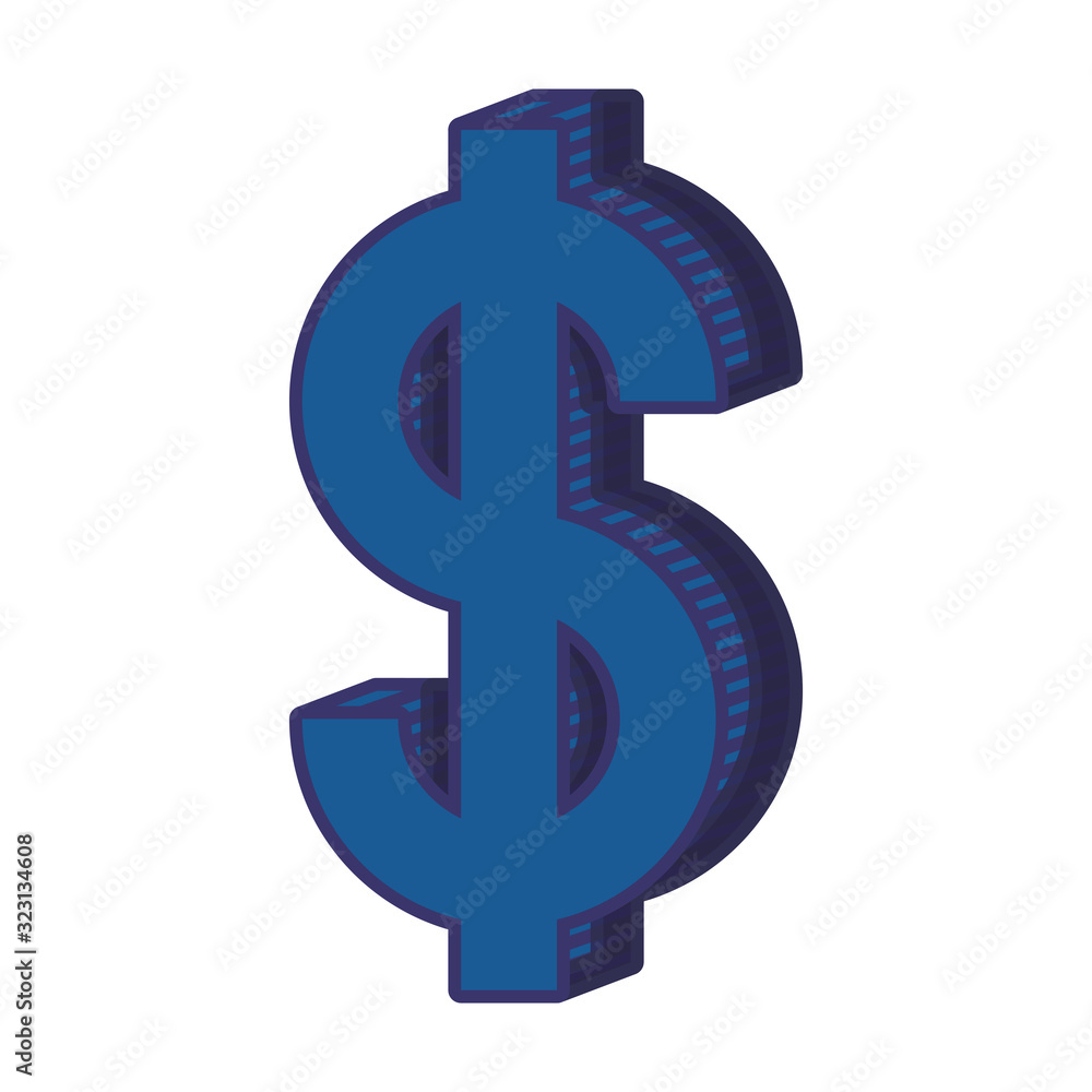 Isolated money dollar vector design