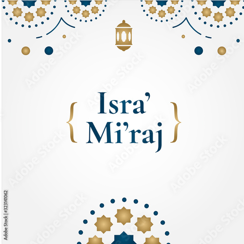 Isra Mi'raj Islamic Vector Design For Banner or Background