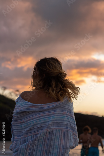 girl sunset