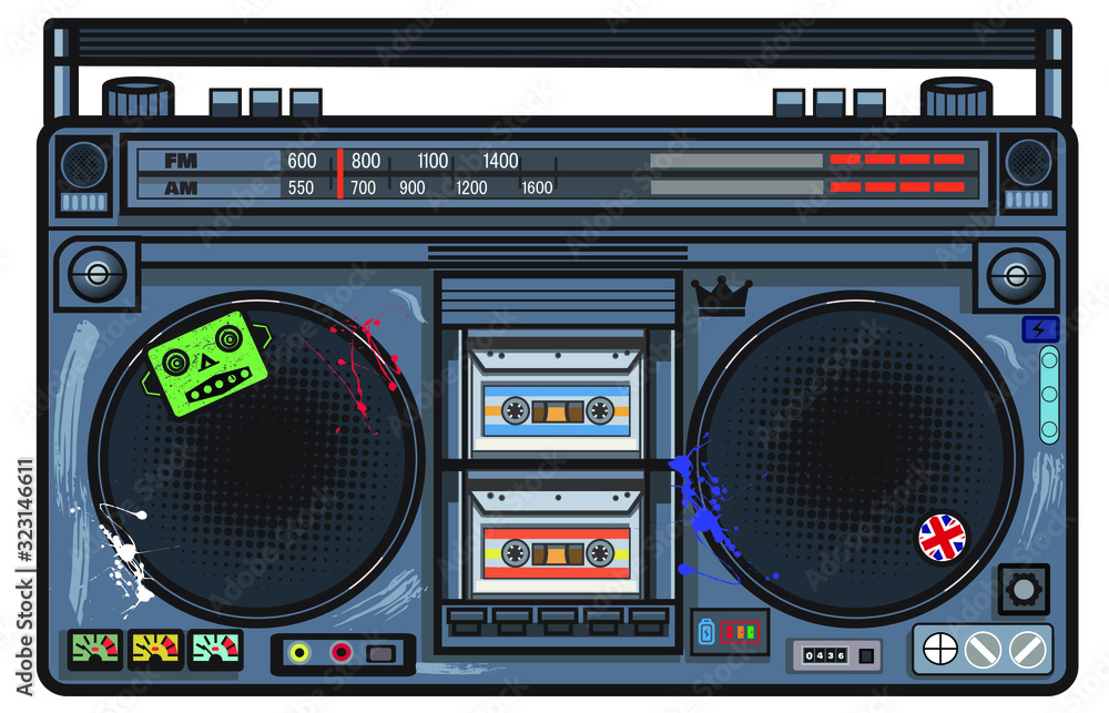 Retro Boombox Clipart