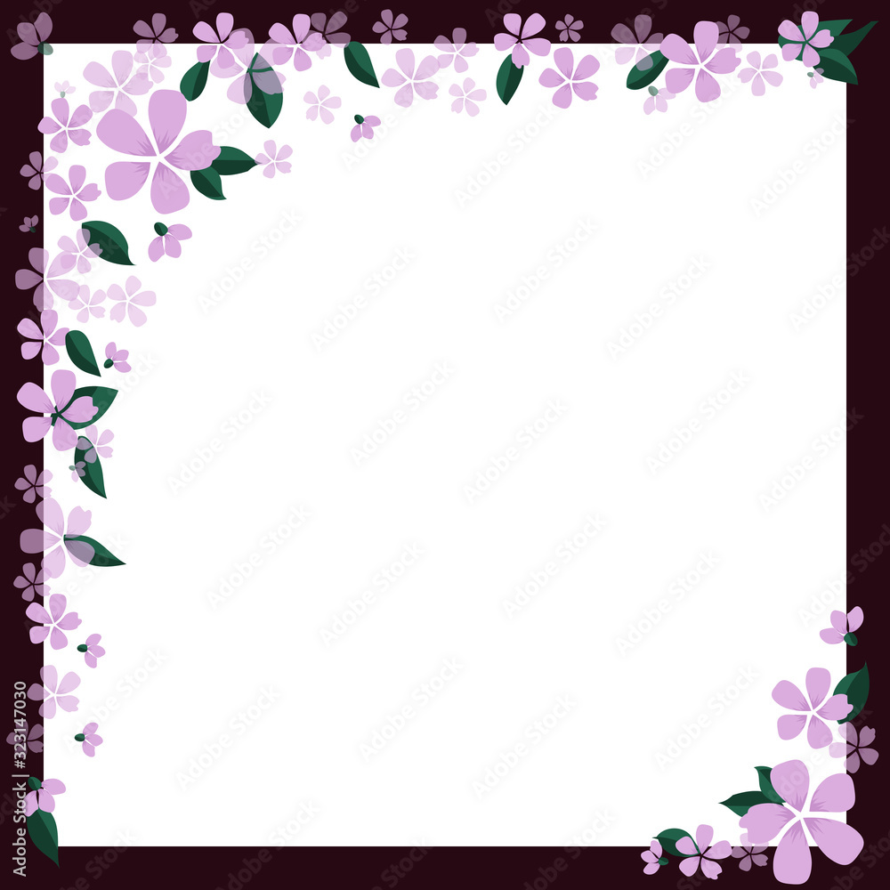 Greeting card frame for the holiday of spring, March 8, Chinese New Year, sakura
