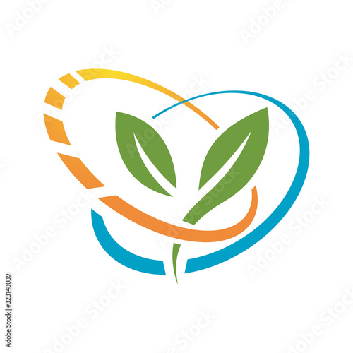 health natural vitamin supplements nutrition logo design vector icon