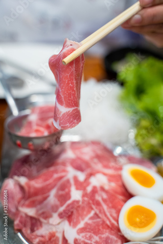 sliced pork for cooking shabu