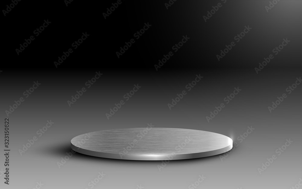 silver stand in the dark room Stock Vector Adobe Stock