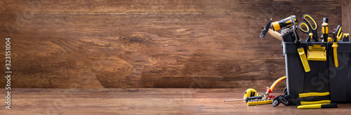 Plastic Black Container With Many Tools