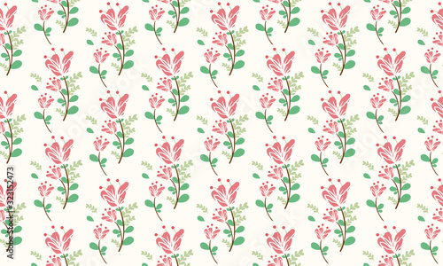 The beautiful of spring floral wallpaper decoration, with leaf and flower pattern background.