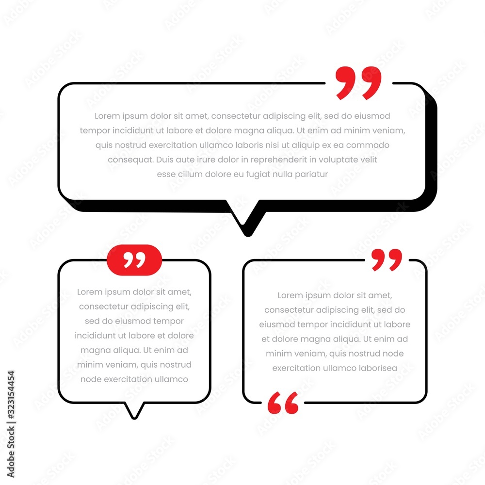 Collection of hand drawn quotation bulb. Isolated on white background with quotes mark. Premium vector Collection of hand drawn quotation bulb. Isolated on white background with quotes mark. Premium vector