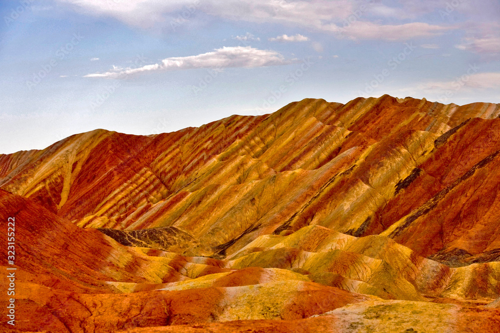 Naklejka premium Danxia landform, Zhangye City, Gansu Province, China