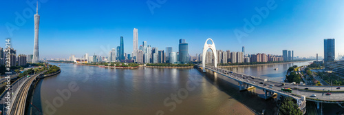 Aerial photo of CBD complex in Guangzhou, China © zhonghui