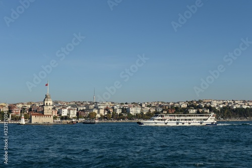 Maiden tower in the middle of the Bosphorus Strait in Istanbul