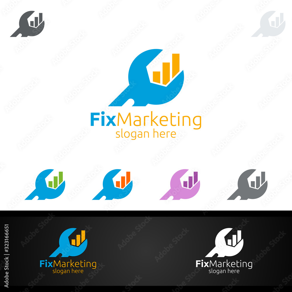 Fix Marketing Financial Advisor Logo Design Template