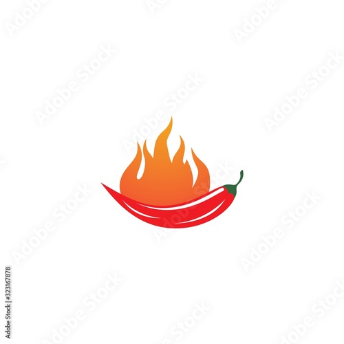 Hot Chili illustration logo vector