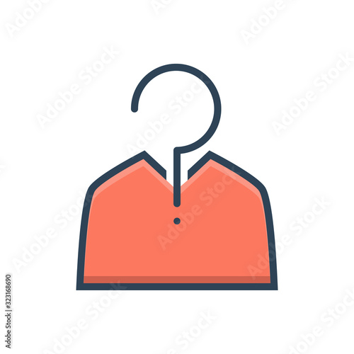 Color illustration icon for guess who 