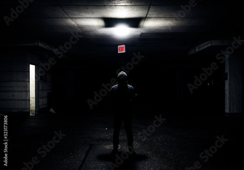 man in the dark background