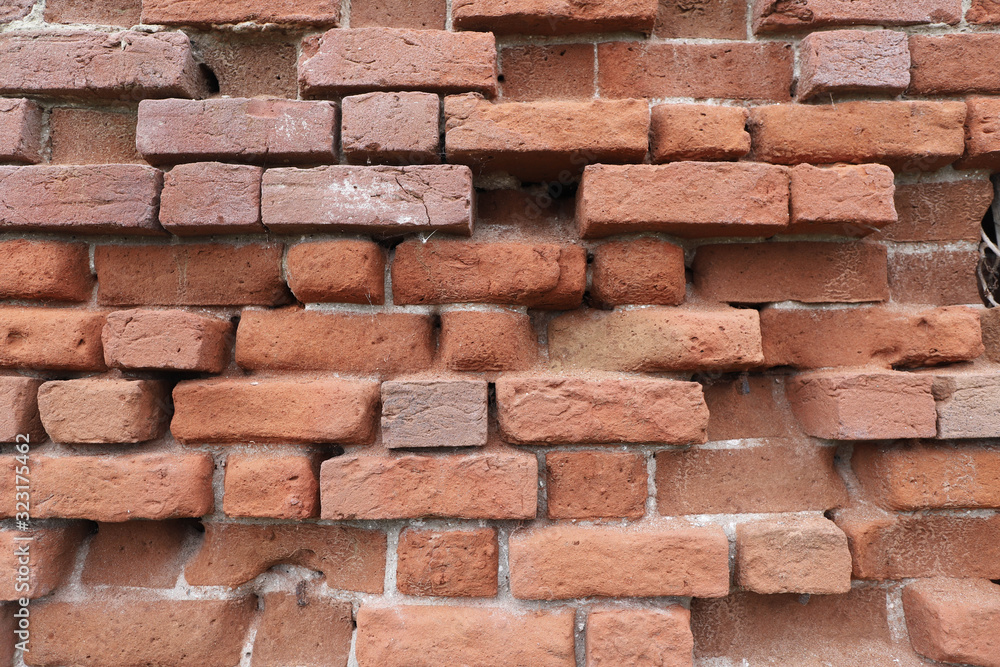Fototapeta premium old brick wall, textured brick walls to use as background