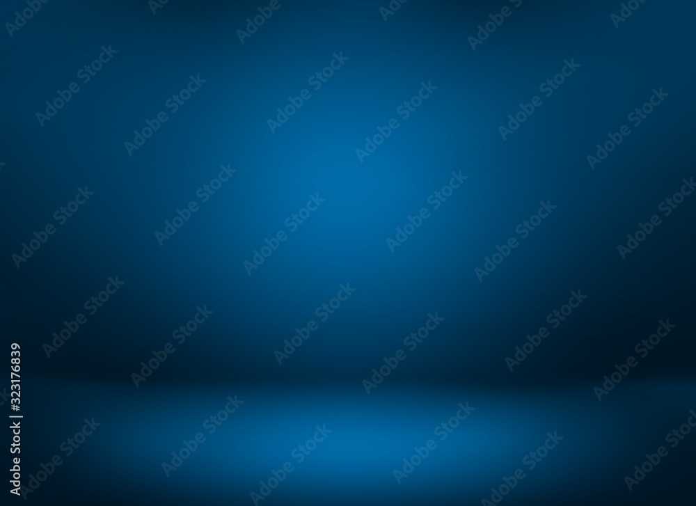 Abstract gradient luxury dark blue background white light, layout design, web template, radial effect blurred, used for background wallpaper studio empty room and display you.