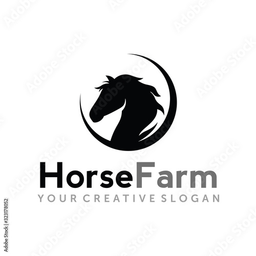 Horse Logo, Horse Farm Logo Vector