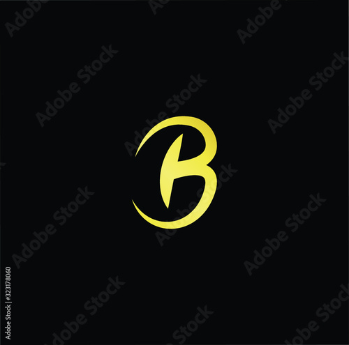 Outstanding professional elegant trendy awesome artistic black and gold color B BC CB initial based Alphabet icon logo.