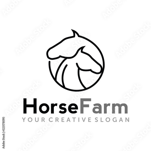 Horse Logo, Horse Farm Logo Vector