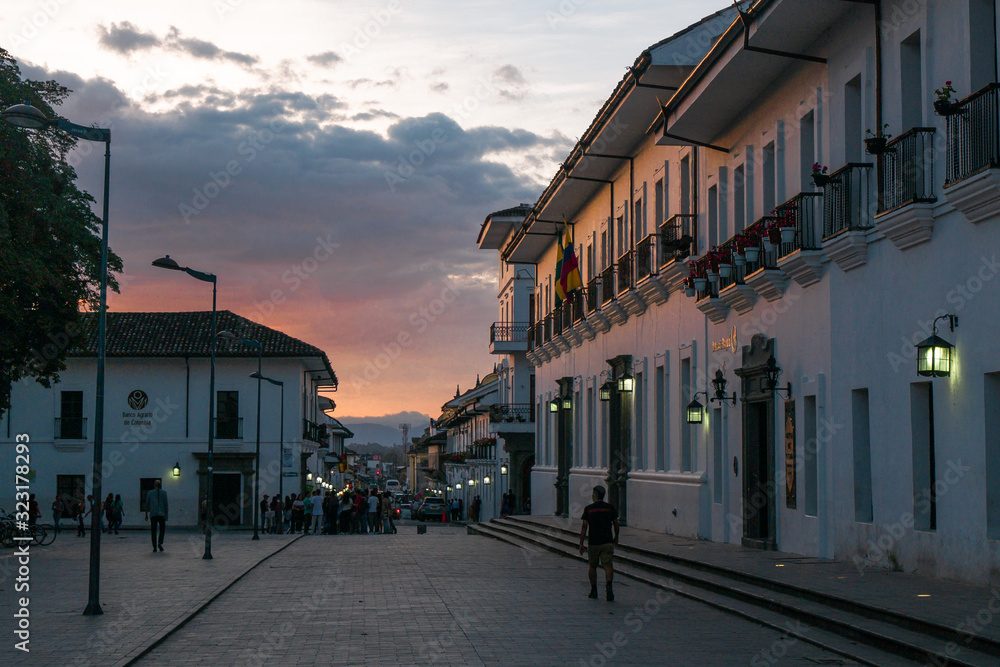 Historic downtown Popayán, Colombia