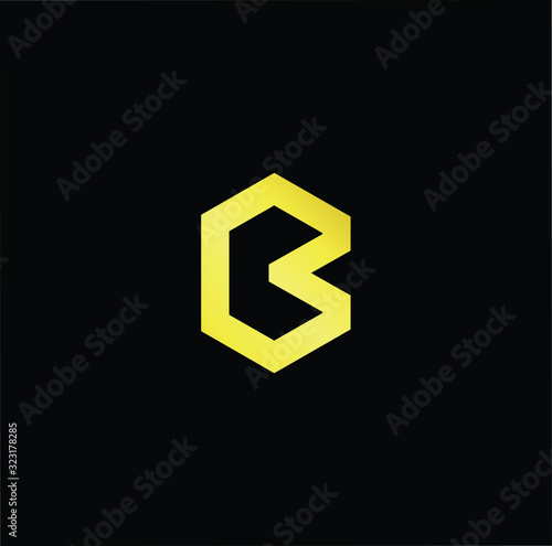 Outstanding professional elegant trendy awesome artistic black and gold color B BC CB initial based Alphabet icon logo.