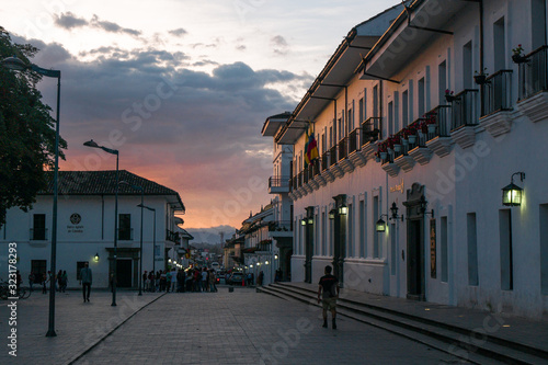 Historic downtown Popayán, Colombia photo