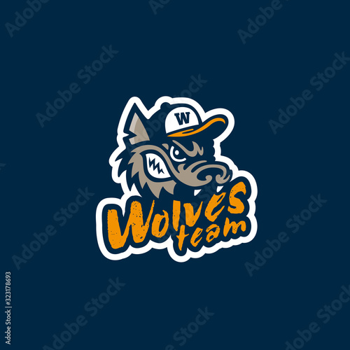 Wolf mascot logo