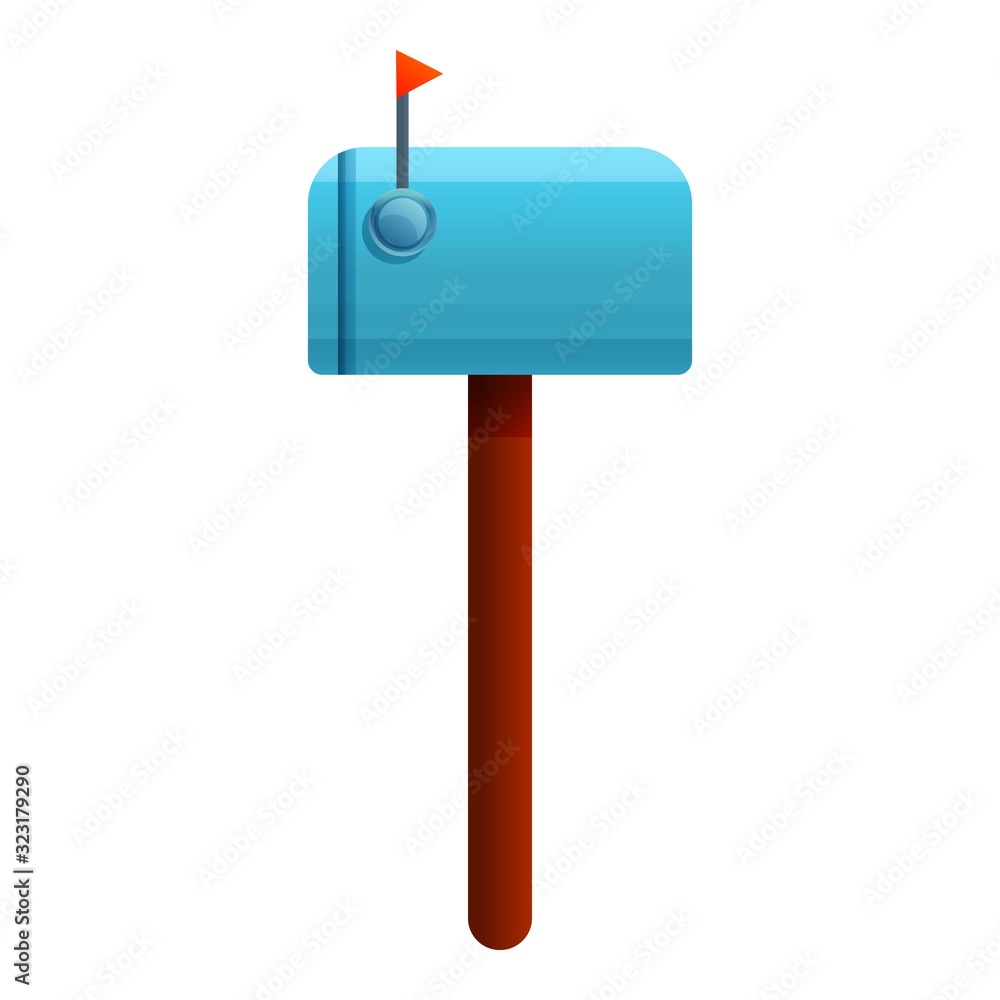 House mailbox icon. Cartoon of house mailbox vector icon for web design isolated on white background