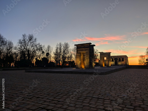 Temple of Debod an ancient Egyptian temple, Madrid , Spain