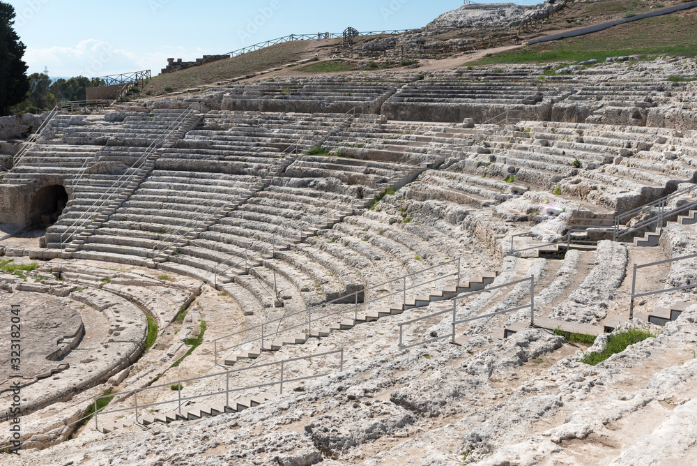 Greek amphitheater Syracuse in Sicily