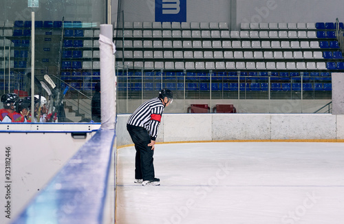 hockey referee during the game photo