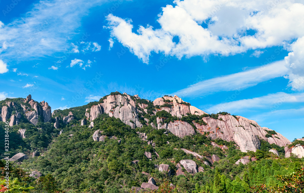 The scenery of Mount Taimu in Ningde, Fujian Province, China The scenery of Mount Taimu in Ningde, Fujian Province, China