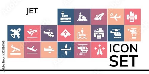 Modern Simple Set of jet Vector filled Icons