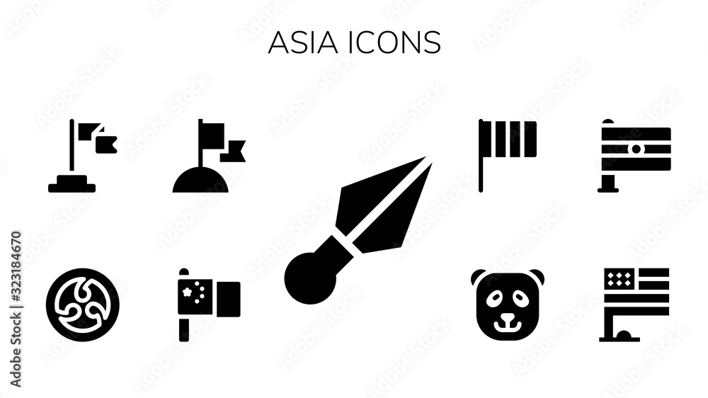Fototapeta premium asia icon set
