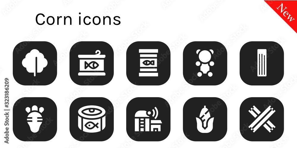 Modern Simple Set of corn Vector filled Icons Modern Simple Set of corn Vector filled Icons