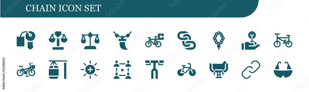 chain icon set